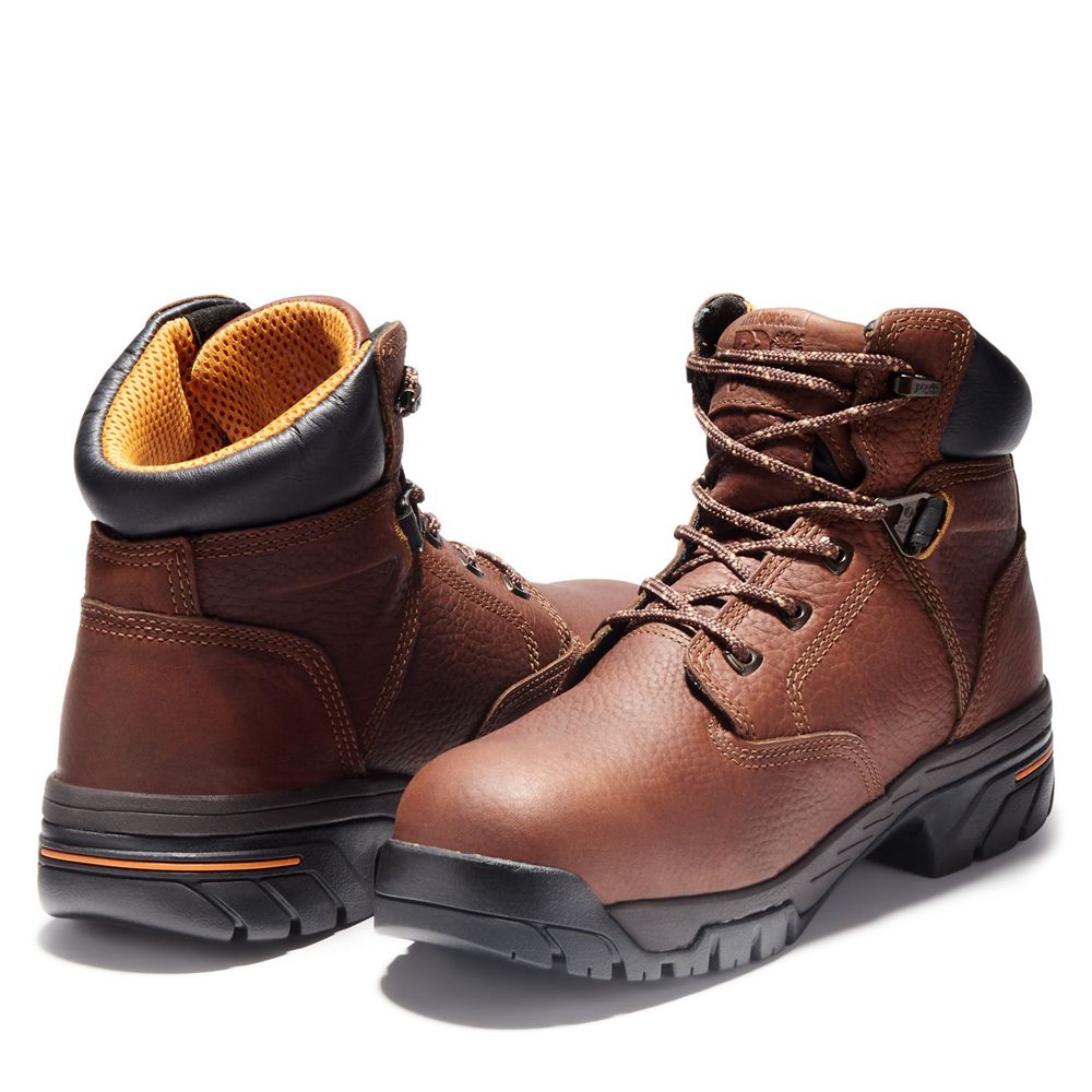 Bocanci De Muncă Timberland Barbati Maro - Pro® Helix 6\" Alloy Toe - Romania - FZCOVR180